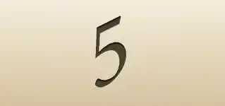 Number 5 silhouette