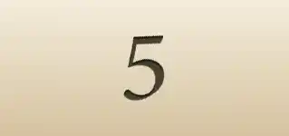 Number 5 silhouette