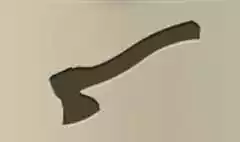 斧のシルエット