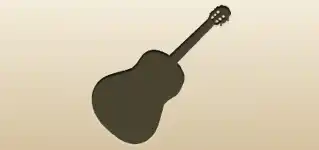 Guitar silhouette