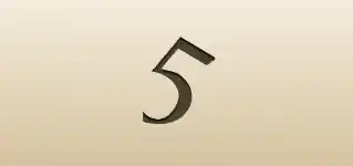Number 5 silhouette