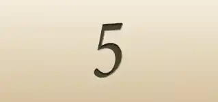 Number 5 silhouette