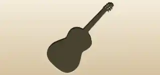 Guitar silhouette