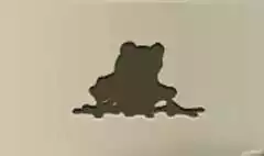 カエルのシルエット