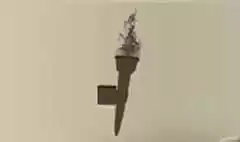 たいまつのシルエット