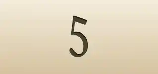 Number 5 silhouette