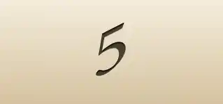 Number 5 silhouette