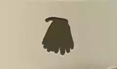 手袋のシルエット
