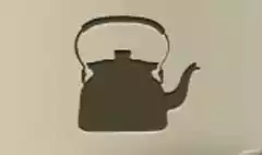 やかんのシルエット