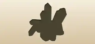 Crystals silhouette