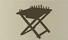 Chessboard silhouette