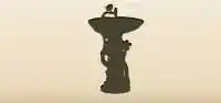 噴水のシルエット