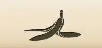 バナナの皮のシルエット