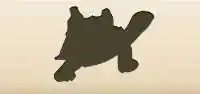 リクガメのシルエット