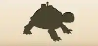 リクガメのシルエット