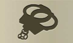 Handcuffs silhouette