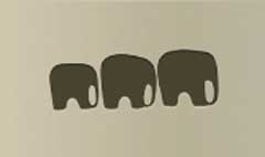 Elephants silhouette