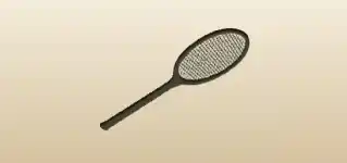 Racket silhouette