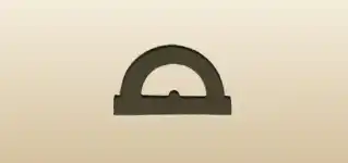 Protractor silhouette