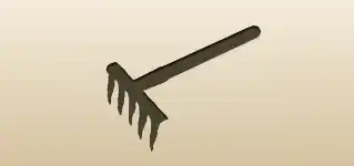 Rake silhouette