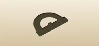 Protractor silhouette