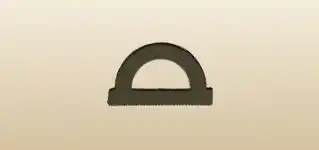 Protractor silhouette
