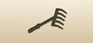 Rake silhouette