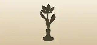 Mechanical Flower silhouette