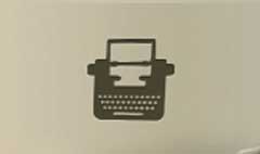 Typewriter silhouette