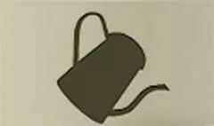 じょうろのシルエット