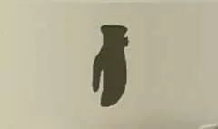 手袋のシルエット