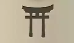 鳥居のシルエット