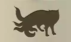 七変化する狐のシルエット