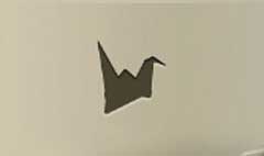 Paper Crane silhouette #2