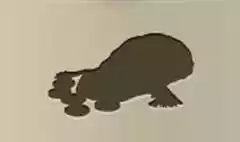 コイン入りの袋のシルエット