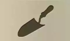 庭用ショベルのシルエット
