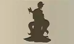 七変化する狐のシルエット