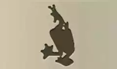 カエルのシルエット