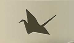 Paper Crane silhouette #1