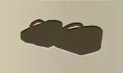 下駄のシルエット