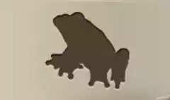 カエルのシルエット