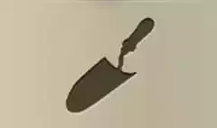 庭用ショベルのシルエット