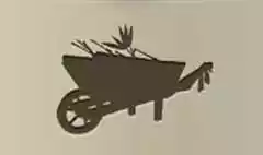園芸用手押し車のシルエット