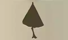 傘おばけのシルエット