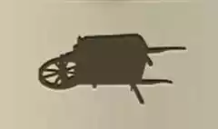 園芸用手押し車のシルエット