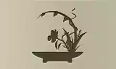生け花のシルエット