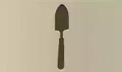 庭用ショベルのシルエット