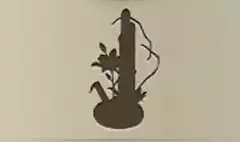 生け花のシルエット