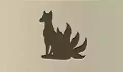七変化する狐のシルエット
