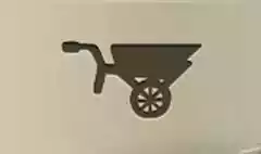 園芸用手押し車のシルエット